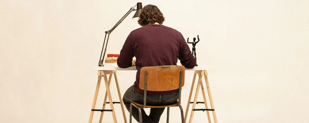 a creative man working